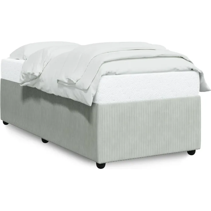 vidaXL Bettgestell ohne Matratze Hellgrau 90x200 cm Samt 3284982