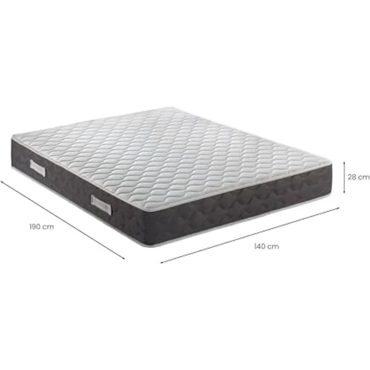 Talamo Italia - Carpo-Doppelmatratze, Memory Foam-Matratze, ergonomische Matratze, Taschenfederkernmatratze, 100% Made in Italy, 140 x 190 x 28 cm – Bild 2