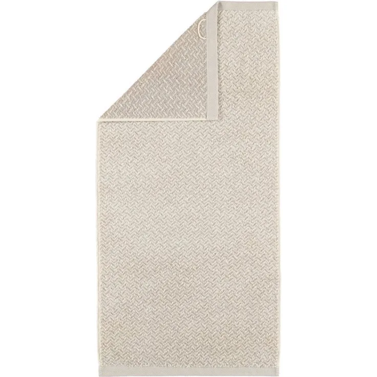 Möve Handtuch Uni Schlauchsaum Brooklyn Fischgrat Nature 50x100