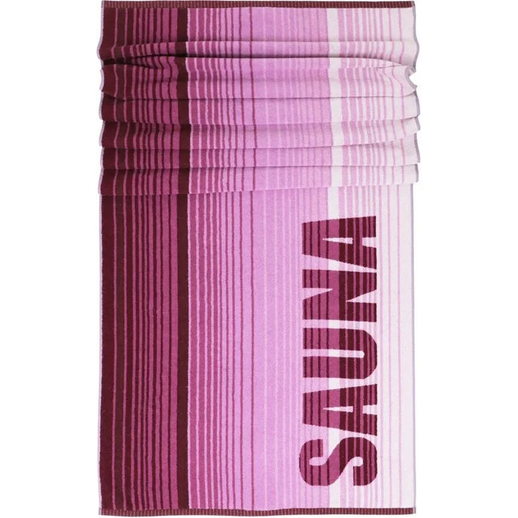Lashuma Saunatuch Oslo, Frottee (1-St), Damen Saunahandtuch 85x200 cm mit Streifen Rosa - Weinrot – Bild 5