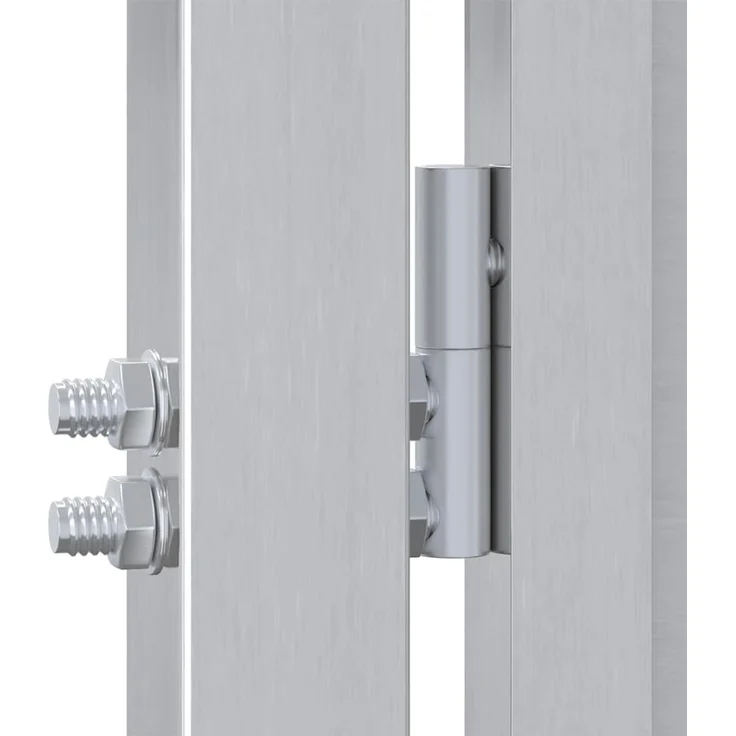vidaXL Gartentor mit Schloss, Edelstahl silber, 85 x 120 cm – Bild 8