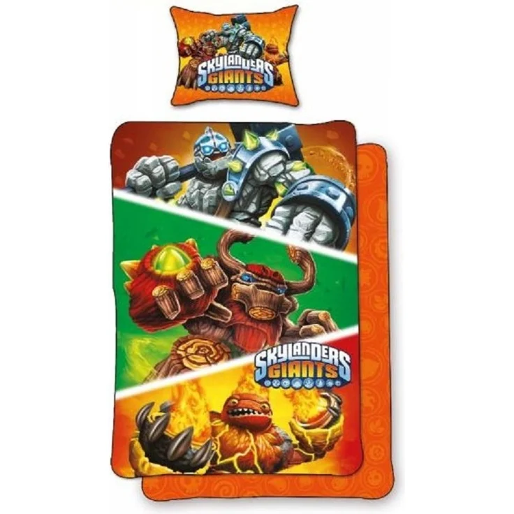 Skylanders Bettwäsche Set aus Baumwolle Bettdeckenbezug 140 × 200 cm mit 70 × 90 cm Kissenbezug