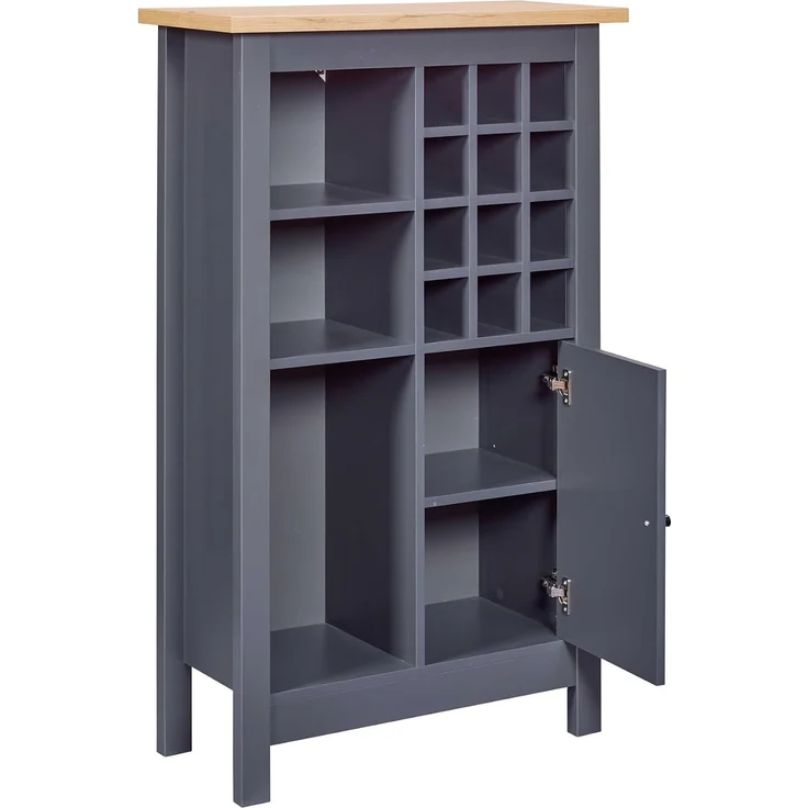 Interlink Weinschrank ROTTERDAM - Esszimmer & Wohnzimmer in Anthrazit-Artisan Eiche – Bild 4
