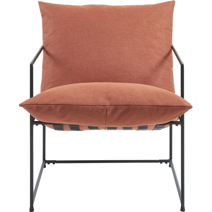 Sessel Utsjoki 90x61x70 cm Schwarz/Orange [en. casa] – Bild 6