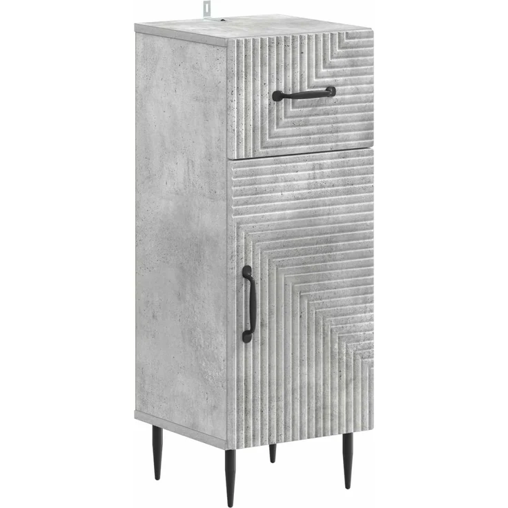 vidaXL 3-teiliges Badezimmer-Schranksystem HAARLEM 3 stk. Betongrau 3418020 – Bild 3