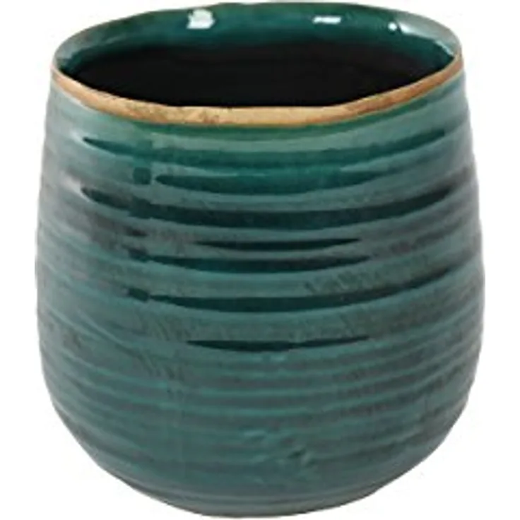 Ter Steege Blumentopf, Grün-Blau, Durchmesser 15 cm, Höhe 14 cm