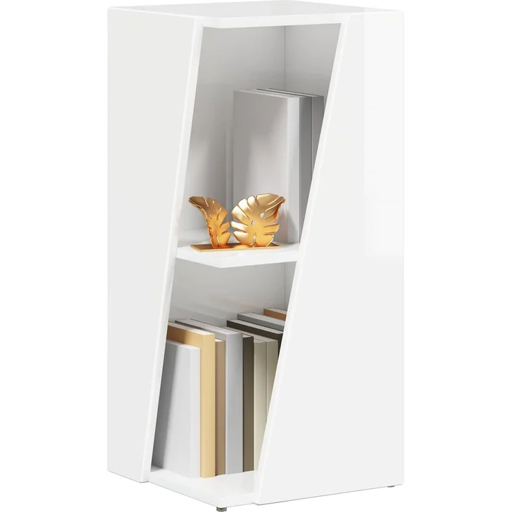 vidaXL Seitenregal Hochglanz Weiß 33 x 32 x 70,5 cm Holzwerkstoff 892411 – Bild 3