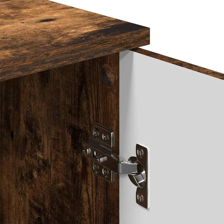 vidaXL Badezimmerschrank mit Tür Geräucherte Eiche 30 x 31,5 x 61 cm 883349 – Bild 10