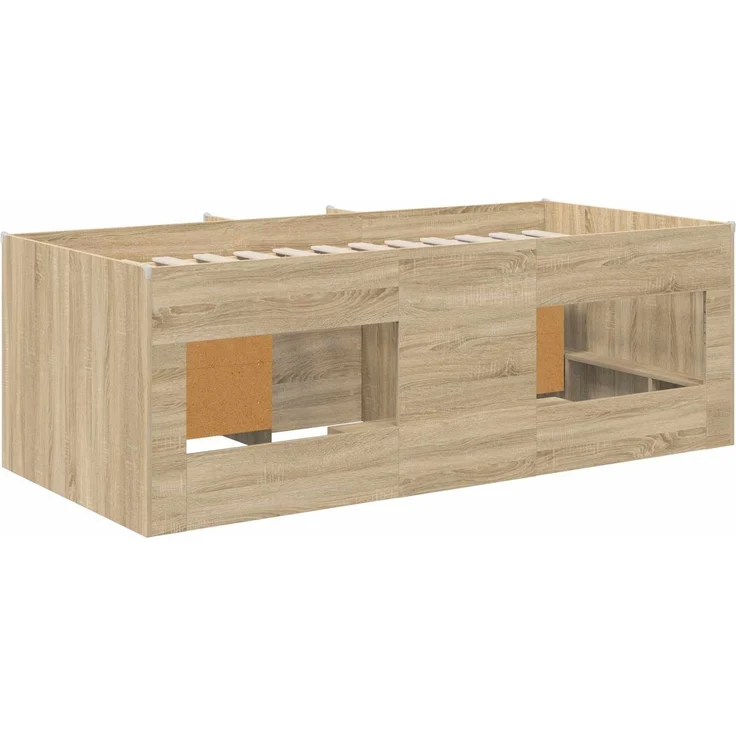 vidaXL Loft Bettgestell mit Schrank 3 Stk. Sonoma-Eiche Holzwerkstoff 3423360 – Bild 5