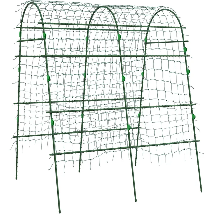 Rankgitter Rankhilfe für Kletterpflanzen verstellbares Spalier Pflanzengitter mit Netz Pflanzengerüst für Garten Balkon Stahl grün 144 x 167 x 206 cm--Grün--167x144x206cm--YOUDENOVA