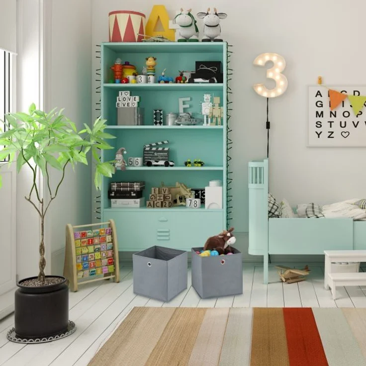 Graue Aufbewahrungsbox im 4er Set – Bild 5