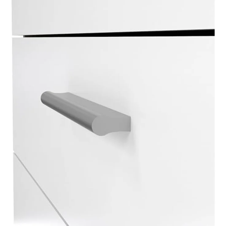 Dmora - Kommode Marinette, Mehrzweckkommode, Schlafzimmerkommode, Schrank mit Schubladen, 80x40 h68 cm, Eicheund Glänzendes Weiß – Bild 5