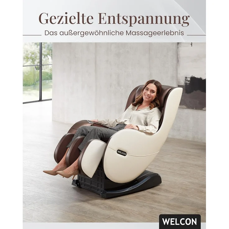 'Easyrelaxx' Massagesessel in Braun-Beige – Bild 3