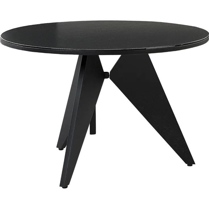 Beliani 'OLMETTO' Gartentisch, Glas schwarz