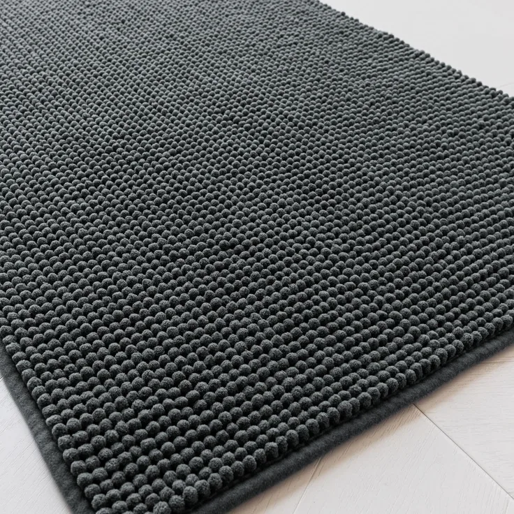 Sonive Badematte rutschfest 60x120cm, Weicher Badezimmerteppich | Rutschfest Saugstark & Schnelltrocknend, Maschinenwaschbar für Bad und Dusche, Dunkelgrau