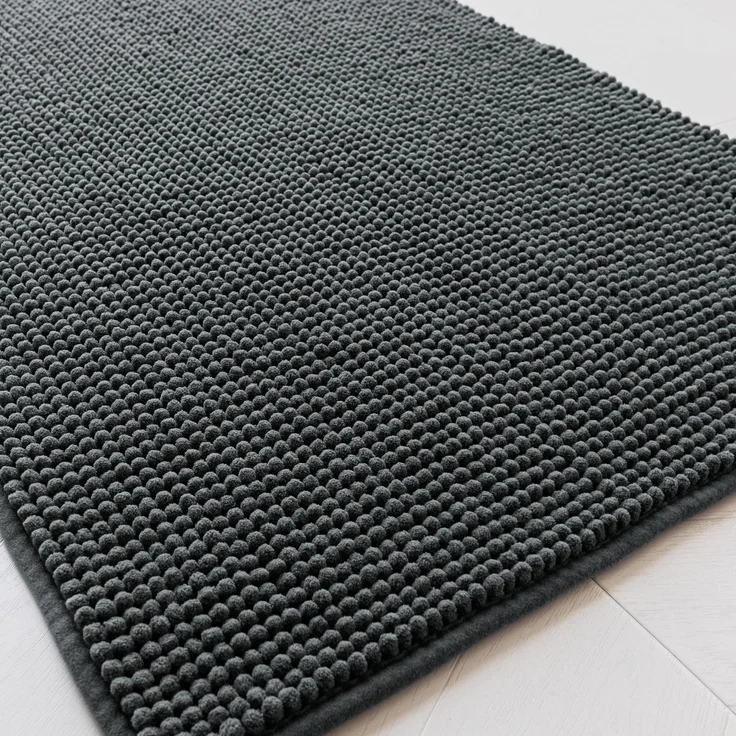 Sonive Badematte rutschfest 60x120cm, Weicher Badezimmerteppich | Rutschfest Saugstark & Schnelltrocknend, Maschinenwaschbar für Bad und Dusche, Dunkelgrau