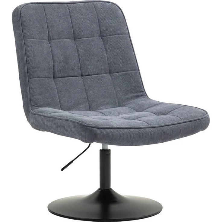 SVITA Loungesessel HENRY, gepolstert, 360° drehbar, Cordbezug, Grau – Bild 5