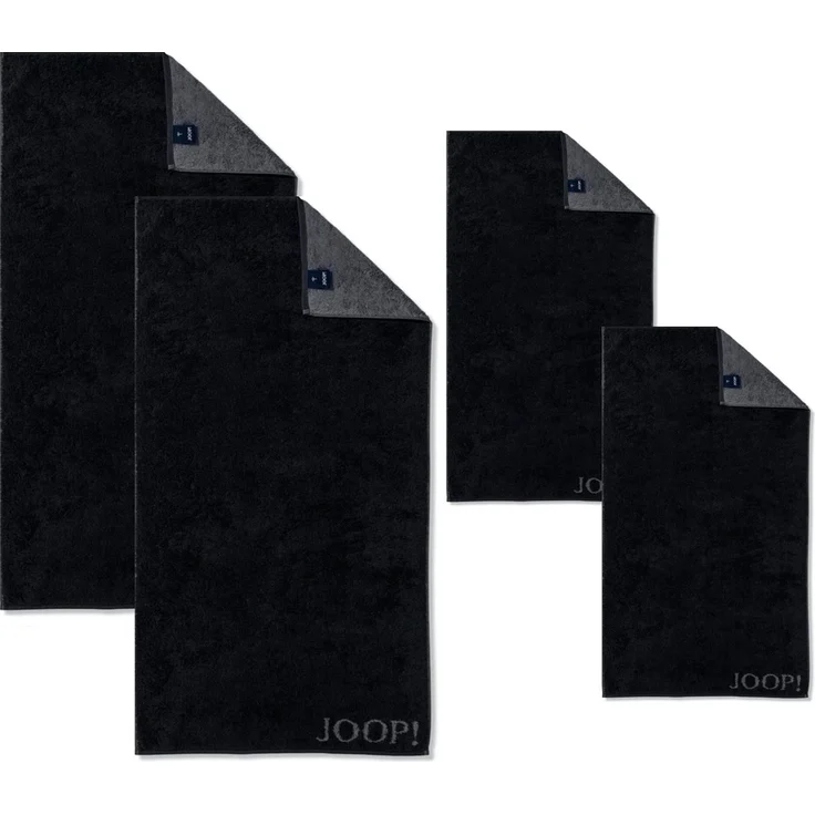 JOOP! Handtuch Duschtuch Set 4-teilig 1600-90 Classic schwarz anthra. – Bild 2