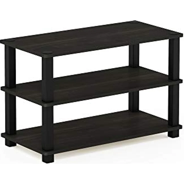 Furinno Regal, Schuhregal mit 3 Ebenen, Holz, Espresso/Schwarz, 29.46 x 29.46 x 39.12 cm – Bild 5
