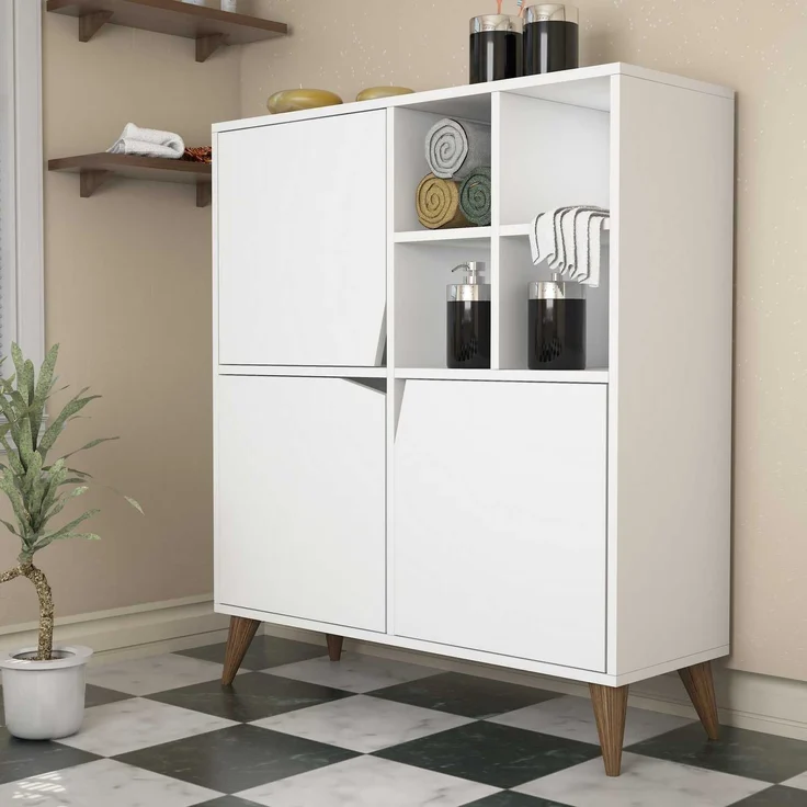 Skye Decor 'Pulse - White, White' Mehrzweckschrank, Weiß, 100 x 115 x 30 cm – Bild 3
