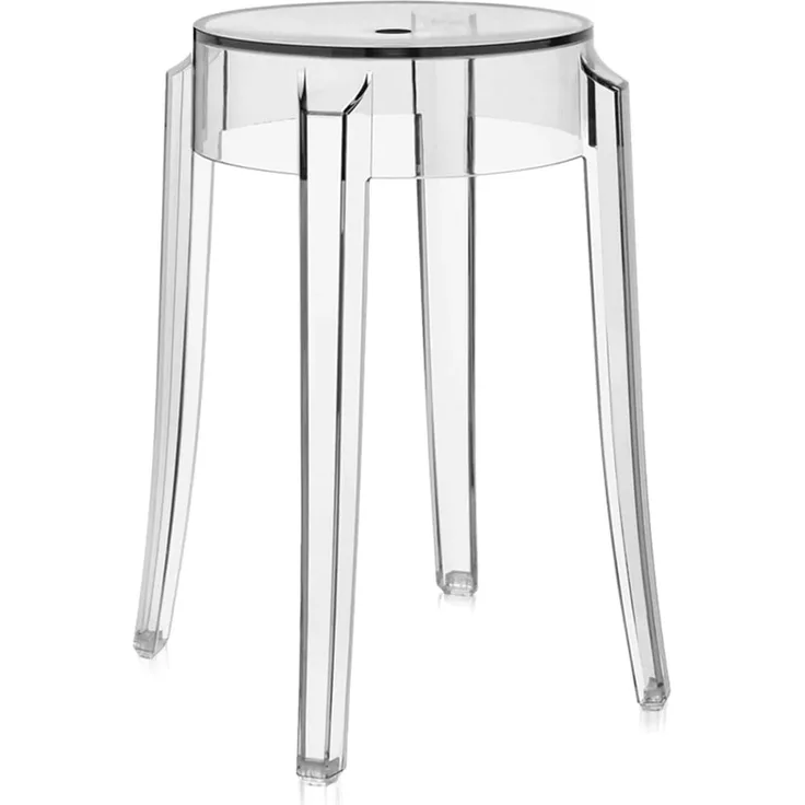 Kartell Charles Ghost, Hocker Small, H. 46 cm, Glasklar