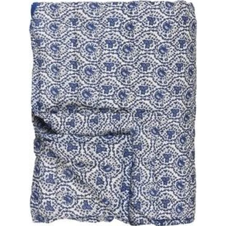 Ib Laursen - Decke Quilt Tagesdecke Überwurf 170x130cm Muster Blau Weiß 19203-37 – Bild 6