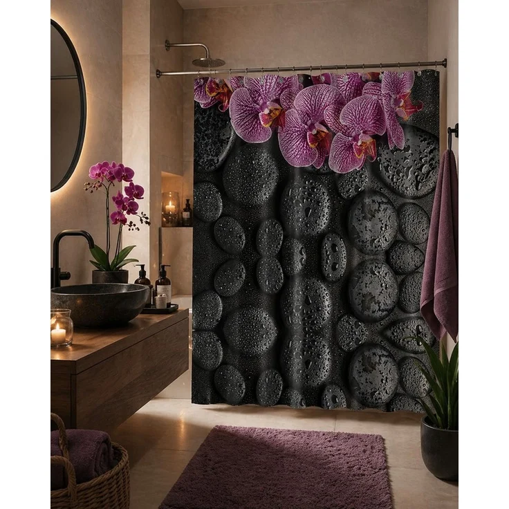 Sanilo Duschvorhang 180 x 200 cm, viele schöne Duschvorhänge zur Auswahl Breite 180 cm, 100% wasserdicht, Anti-Schimmel-Effekt, hochwertige Qualität – Bild 3