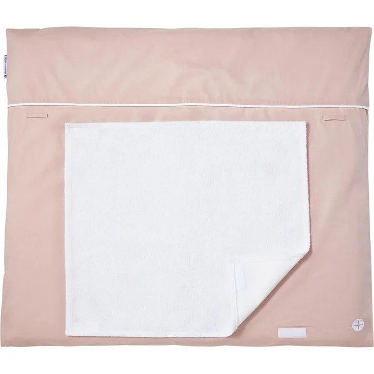 Nordic Coast Company Baby Wickelauflage 70x80 von nordic coast | waschbar Wechselhandtuch Frottee Bezug mit Füllung Waschmaschine geeignet & mit Waschbaren Bezug (Altrosa)