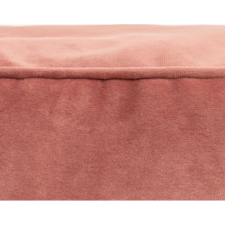 Icon Amara Hocker, Rosa, Flauschiger Samt Stoff, Samt Sitzsack, Sitzpuff Hocker mit Füllung, Fußhocker für das Wohnzimmer, Deko Wohnzimmer – Bild 5