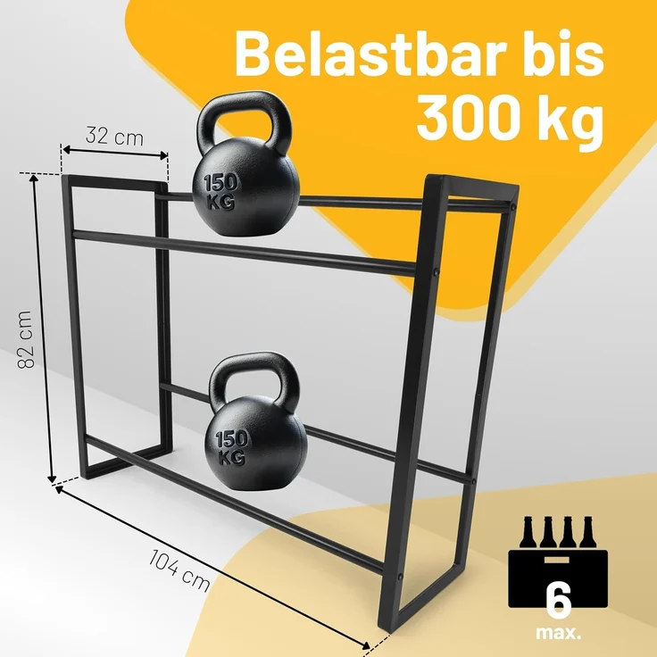 D&D Living® Getränkekistenregal | Massives Getränkeregal freistehend & stabil - Regal für 6 Getränkekisten aus Metall – Bild 5