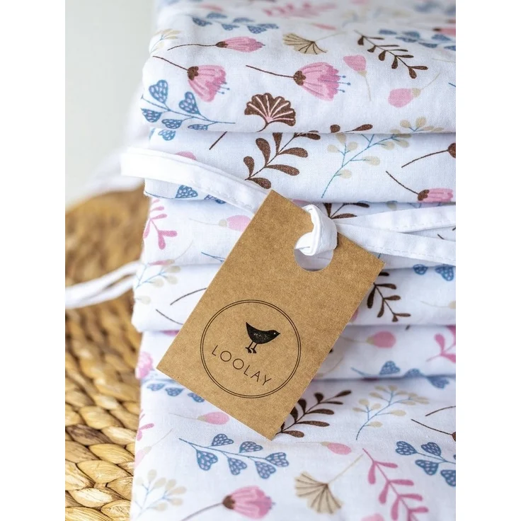 Loolay Bettnestchen 2026 TREND Muster Babybett BETTUMRANDUNG 420, 360, 210, 180 x 30cm, (Neugeborene Baby Erstausstattung PREMIUM Geschenk HASE, ROSE, IGEL, HERZ, Bärchen, Babybett Umrandung Kopfschutz Nestchen Babynest für Mädchen und Junge), 100% Eur... – Bild 1