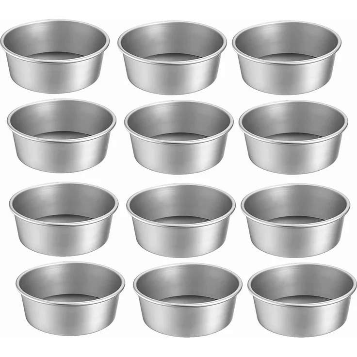 Schneider GmbH Backform glatt für Tartelette Mini-Kuchen Desserts °100mm/20mm Edelstahl, (12-tlg) – Bild 1