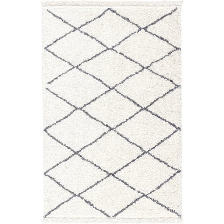 Tesso Living Hochflor-Teppich BLAKE Shaggy Teppich Wohnzimmer Rauten Design, rechteckig, Höhe: 30 mm, Langflor, skandinavisches Design, gemütlich strapazierfähig, langlebig – Bild 1