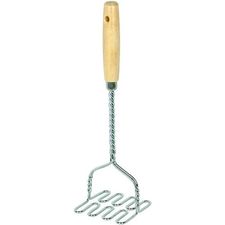 Kartoffelstampfer Gemüsestampfer Küchenstampfer Stampf Kartoffel mit Holzgriff – Bild 3