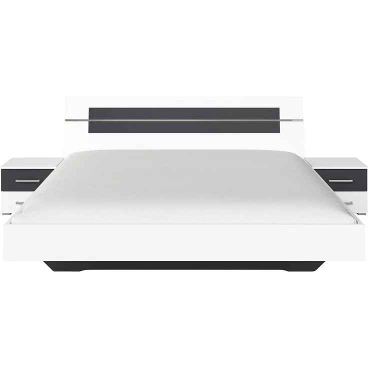 rauch Bettanlage Doppelbett Futonbett BURANO in schwebender Optik, (Set, 3-tlg), und abgesetztem Kopfteil mit 2 Nachttischen MADE IN GERMANY – Bild 3