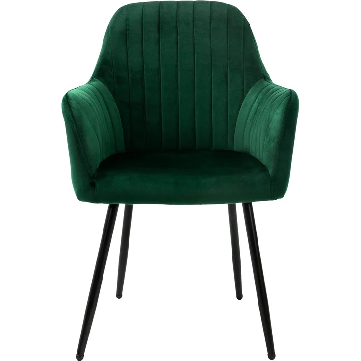 ML-DESIGN Stuhl Esszimmerstuhl mit Rücken- und Armlehnen Samt/Kunstleder Bezug (2 St), Ergonomische Stuhl Grün Küchenstuhl Wohzimmerstuhl Polsterstuhl – Bild 3