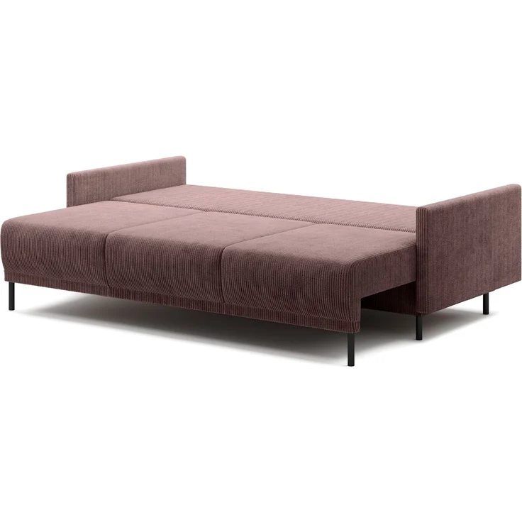 Selsey 'Hamiel' 3-Sitzer Sofa mit Schlaffunktion und Bettkasten, Cord, Lila – Bild 4