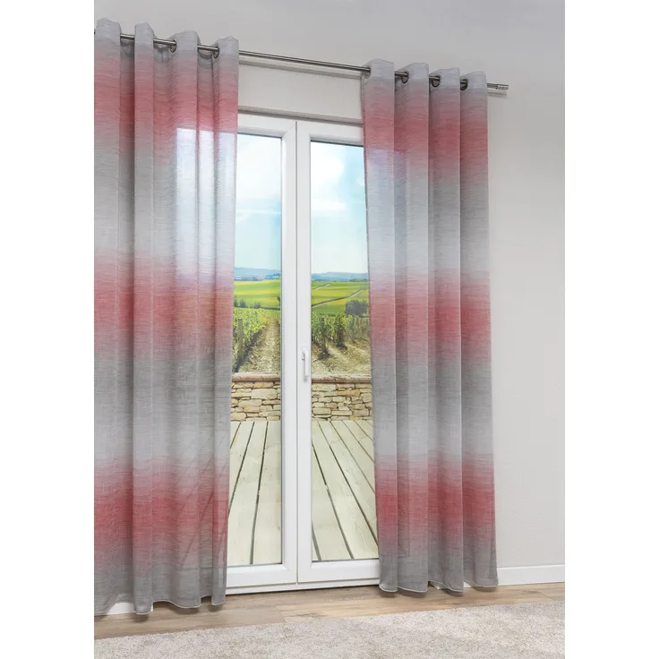 Ösenschal Lysel Merey in den Maßen (B x H): 140cm x 245cm in rosarot
