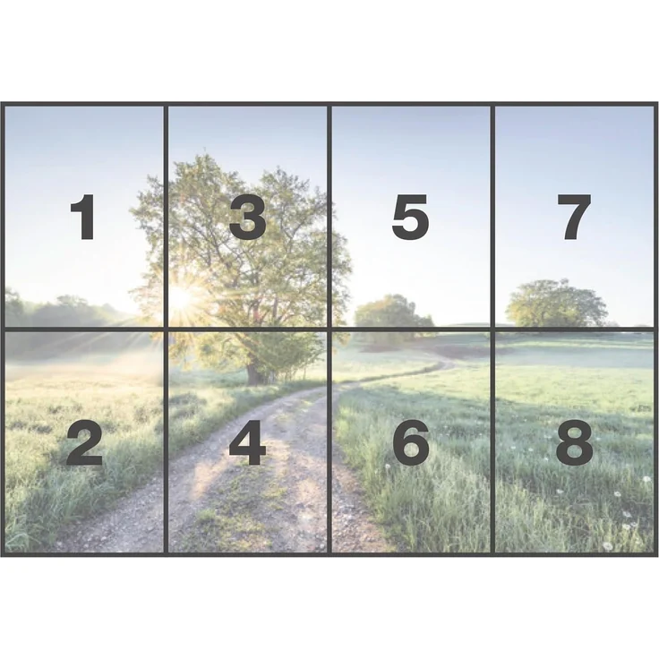 Komar Fototapete Meadow Trail - Größe 368 x 254 cm, glatt, bedruckt, (1 St), Wohnzimmer, Schlafzimmer – Bild 3