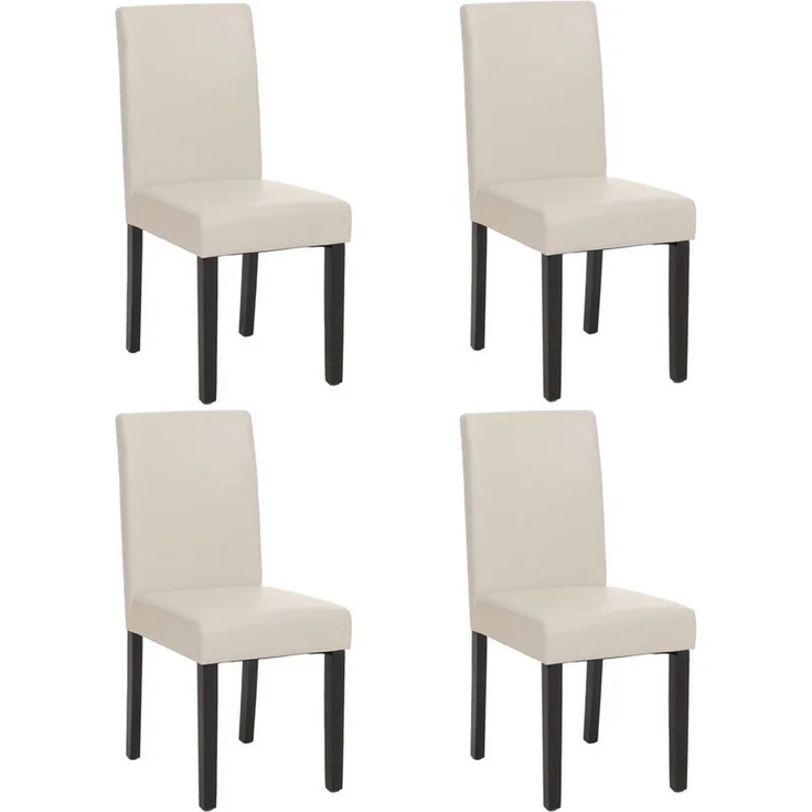 MCW Esszimmerstuhl Littau-4 (Set, 4 St), 4er-Set, Rutschfest durch Kunststoff-Bodenschoner, hohe Rückenlehne