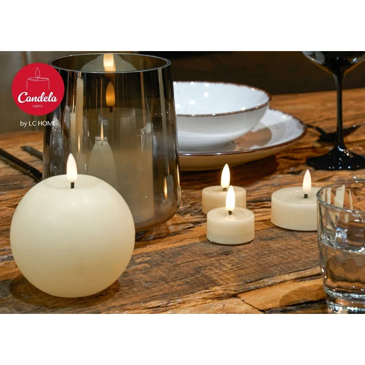 LC Home LED-Kerze Candela Lights LED Kerzen Teelichter 12er Set ?4,5cm – Bild 2