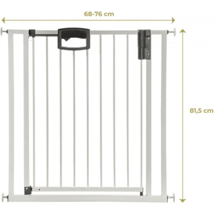 Geuther Türschutzgitter 'Easylock Plus' zum Klemmen für Öffnungen, Metall, Weiß, 144,5 cm - 152,5 cm – Bild 4