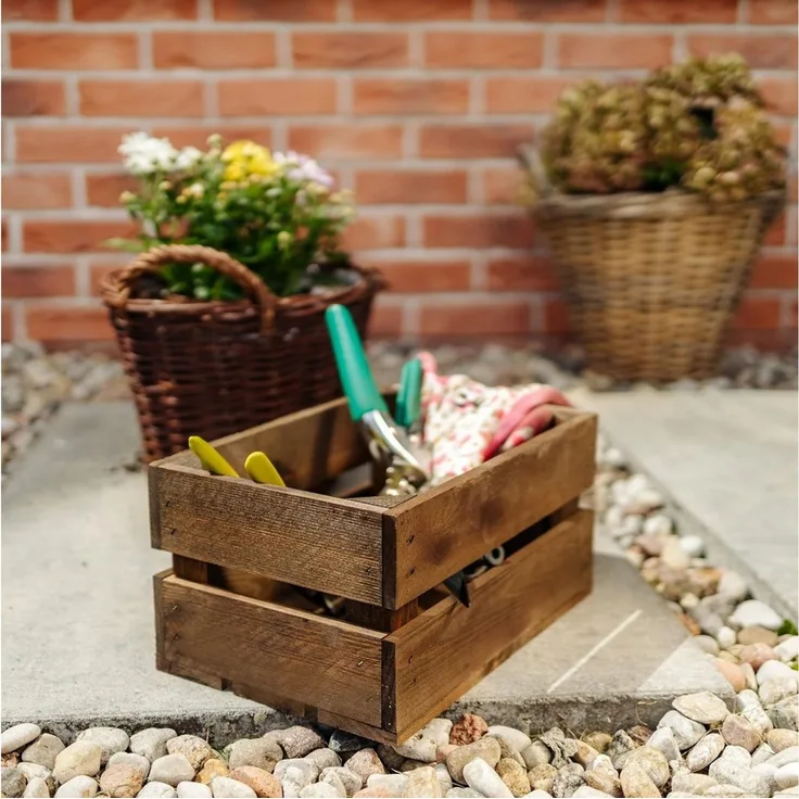 Creative Deco Holzkiste 3x Weinkisten Set Obstkiste Holz (3 Kisten)