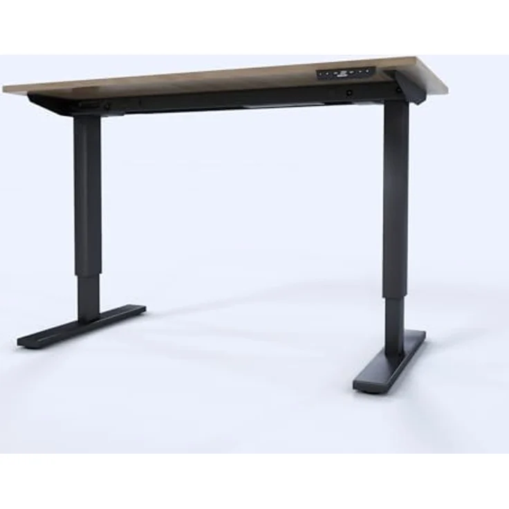 Bisley Home Tisch, Metall, Gestell 333 schwarz Platte 018 Kendal Eiche, Medium – Bild 2