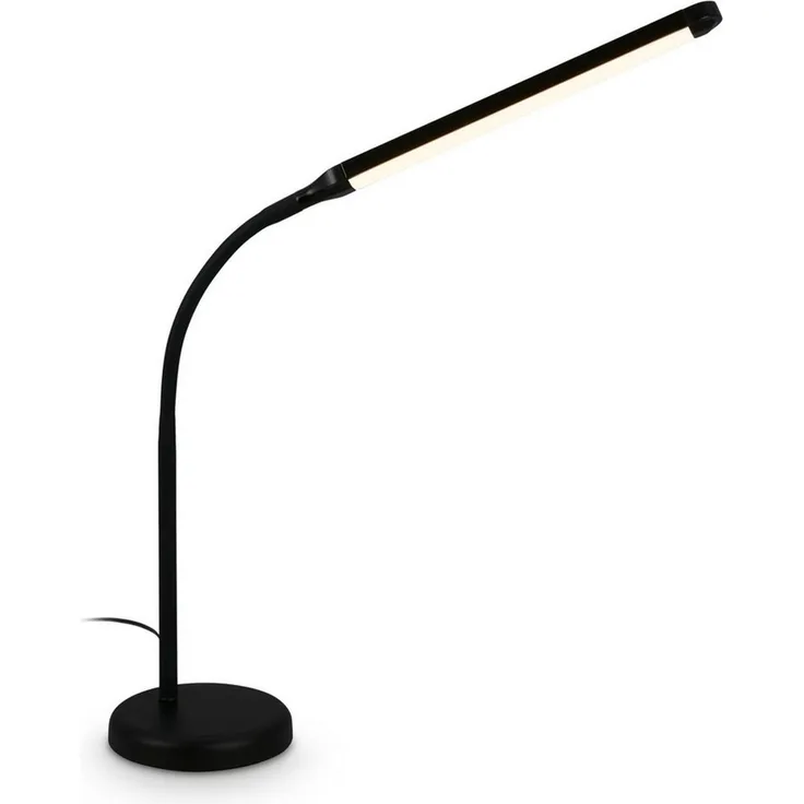 BRILONER - LED Schreibtischlampe mit Touch, dimmbar, schwenkbar, warmweiß, Tischlampe, Lampe, Nachttischlampe, Tischleuchte, Deko, Bürolampe, Leselampe Bett, Leselicht, 13x72,5 cm, Schwarz