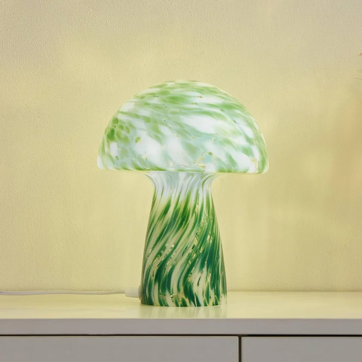 Lindby Tischleuchte Hubi, Glas Grün IP20, 1 x 15 W LED – Bild 2