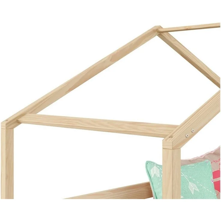 IDIMEX Kinderbett RENA, Hausbett Montessori Bett 90 x 200 Kinderbett Rausfallschutz Kiefer – Bild 3