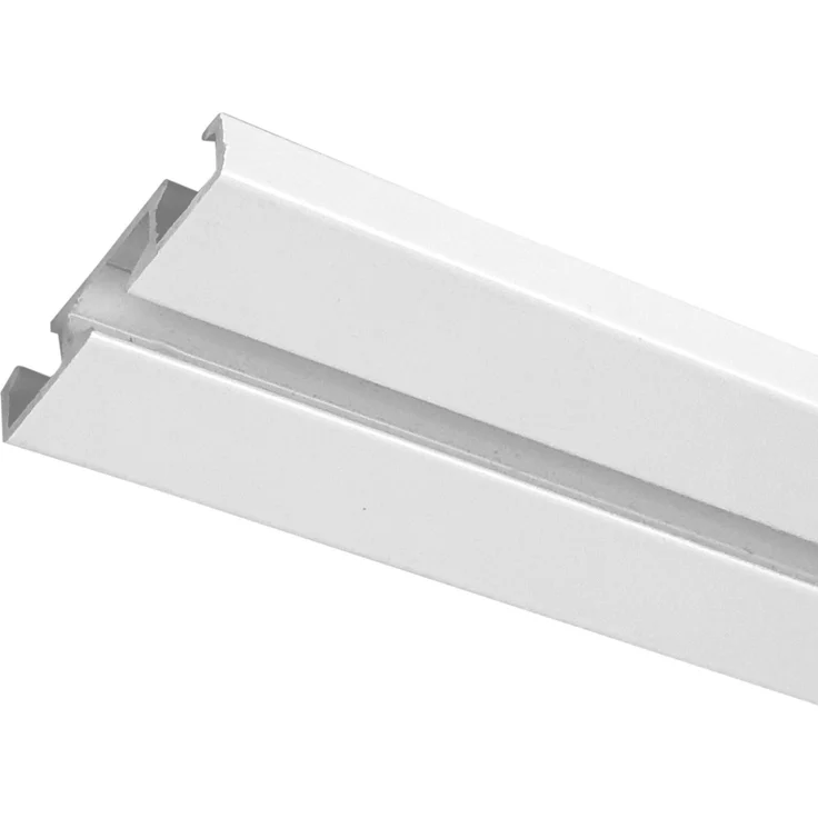 Vorhangschiene "weiß" aus Aluminium, alle Längen bis 480cm möglich, Flache Gardinenschiene ( 7mm ), "1- / 2-/ 3- /4-läufig" inkl. Vorhanggleiter – Bild 5