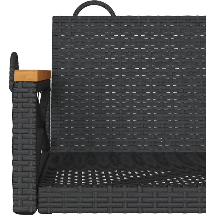 vidaXL Hängesessel Schwarz 63x62x40 cm Poly Rattan 368170 – Bild 8