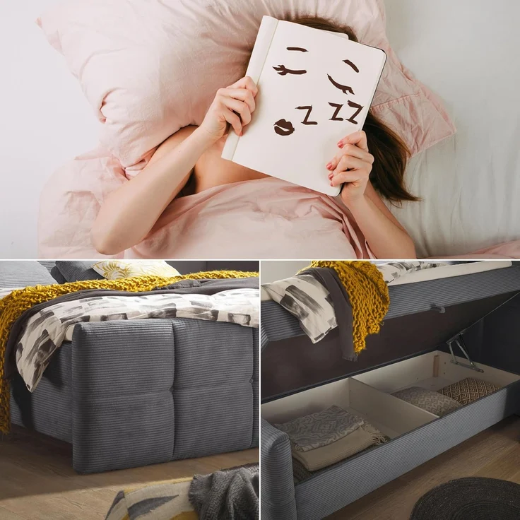 Boxbett Tijuana mit Bettkasten Breitcord – Bild 7